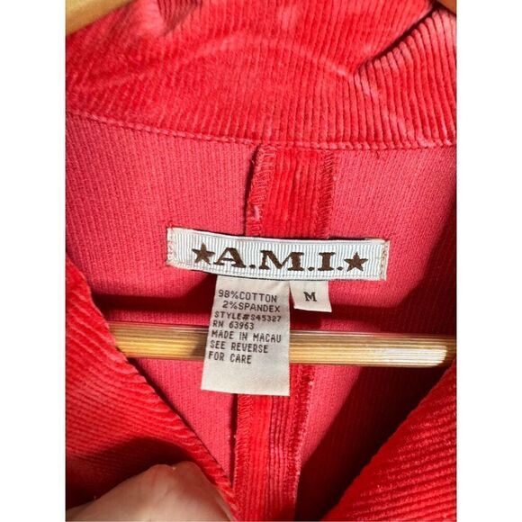 Vintage Y2K coral corduroy blazer SZ M - Picture 2 of 7